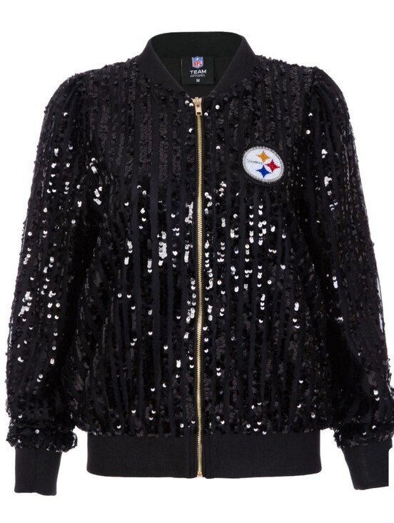 NFL Jackets & Blazers - Pittsburgh Steelers Sequin Bomber Jacket NFL New In Bag